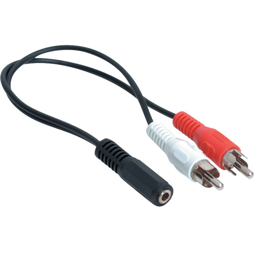 Quest VCA-7070 6 Dual RCA (M) to 3.5 Stereo (F) Adapter Cable
