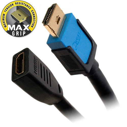 Quest HDI-2212 12Ft MaxGrip 4K2K High-Speed HDMI Extension Cable
