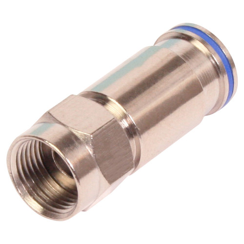 Quest COM-1306 75 Ohm RG6-Quad F (M) Compression Connector, 10 Pack