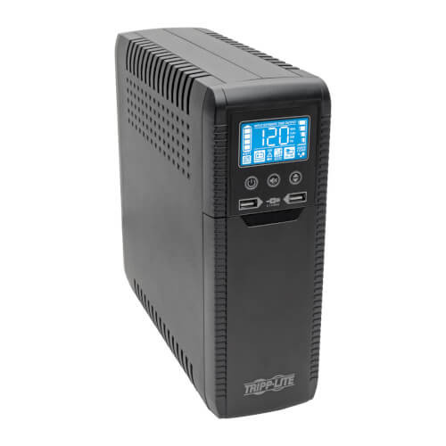 Tripp-Lite ECO1000LCD Line-Interactive UPS with USB and 8 Outlets - 120V, 1000VA, 600W, 50/60 Hz, AVR, ECO Series, ENERGY STAR