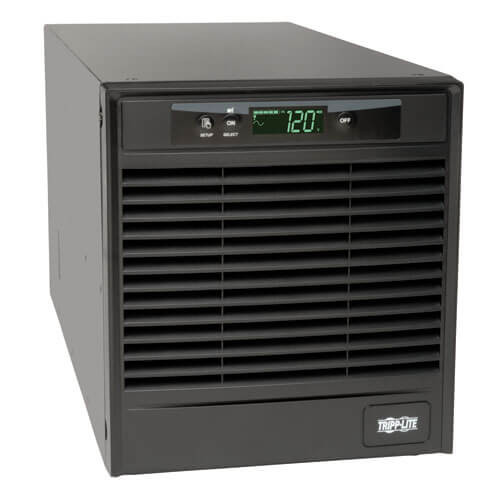 Tripp-Lite SU2200XLCD SmartOnline 120V 2.2kVA 1.8kW Double-Conversion UPS, Tower, Extended Run, Network Management Card Slot, LCD, USB, DB9