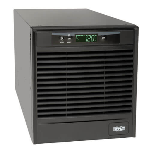 Tripp-Lite SU3000XLCD SmartOnline 120V 3kVA 2.7kW Double-Conversion UPS, Tower, Extended Run, Network Card Options, LCD, USB, DB9