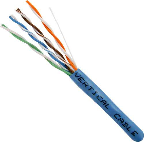 Vertical Cable 151-102/BL Category-5E, 24AWG, UTP, 8C Solid Bare Copper, 350MHz, Riser Rated, PVC Jacket, Blue, 1000ft. Pull Box