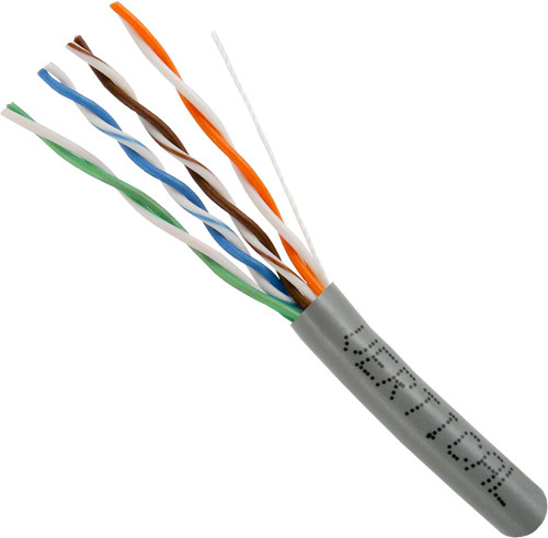 Vertical Cable 151-102/BL Category-5E, 24AWG, UTP, 8C Solid Bare Copper, 350MHz, Riser Rated, PVC Jacket, Gray, 1000ft. Pull Box