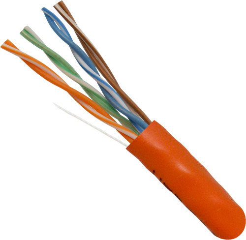 Vertical Cable 151-102/BL Category-5E, 24AWG, UTP, 8C Solid Bare Copper, 350MHz, Riser Rated, PVC Jacket, Orange, 1000ft. Pull Box