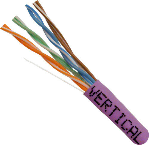 Vertical Cable 151-102/BL Category-5E, 24AWG, UTP, 8C Solid Bare Copper, 350MHz, Riser Rated, PVC Jacket, Purple, 1000ft. Pull Box