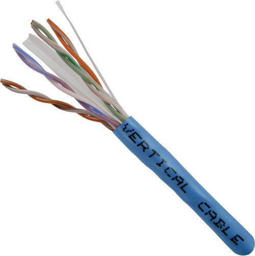 Vertical Cable 161-102/BL Category-6, 23AWG, UTP, 8C Solid Bare Copper, 550MHz, Riser Rated, PVC Jacket 1000ft. Blue