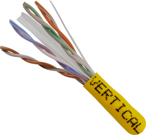 Vertical Cable 161-110/YL Category-6, 23AWG, UTP, 8C Solid Bare Copper, 550MHz, Riser Rated, PVC Jacket 1000ft. Yellow