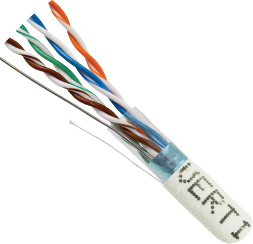 Vertical Cable 057-485/S/ST/WH Category-5E, 26AWG, F/UTP, 8C Stranded Bare Copper, White, PVC Jacket 1,000ft Pull Box