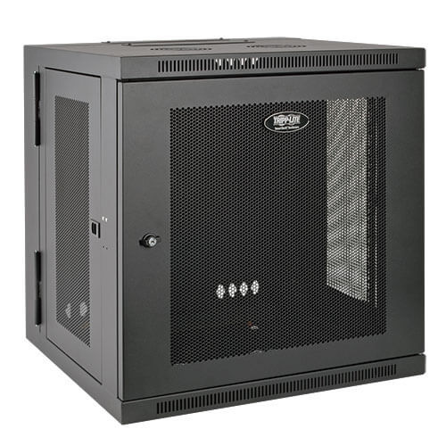 Tripp-Lite SRW10US SmartRack 10U Low-Profile Switch-Depth Wall-Mount Rack Enclosure Cabinet, Hinged Back