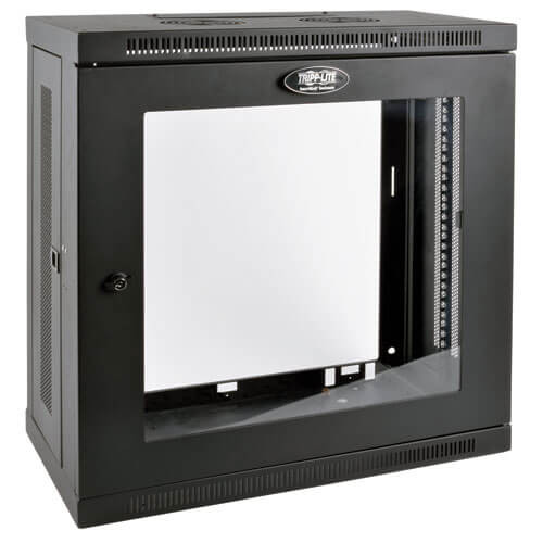 Tripp-Lite SRW12U13G SmartRack 12U Very Low-Profile Patch-Depth Wall-Mount Rack Enclosure Cabinet with Clear Acrylic Window