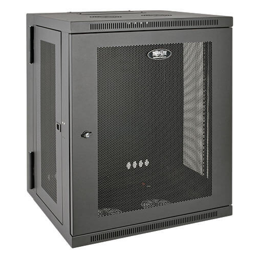 Tripp-Lite SRW15US SmartRack 15U Low-Profile Switch-Depth Wall-Mount Rack Enclosure Cabinet, Hinged Back
