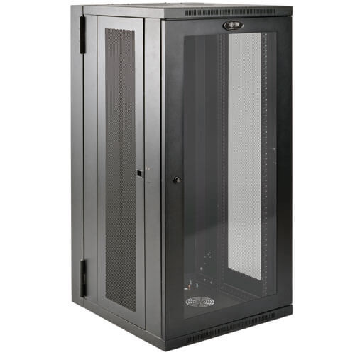 Tripp-Lite SRW26USDPG SmartRack 26U UPS-Depth Wall-Mount Rack Enclosure Cabinet with Clear Acrylic Window, Hinged Back