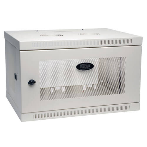 Tripp-Lite SRW6UW SmartRack 6U Low-Profile Switch-Depth Wall-Mount Rack Enclosure Cabinet, White