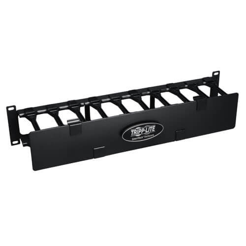 Tripp-Lite SRCABLEDUCT2UHD SmartRack 2U High Capacity Horizontal Cable Manager - Finger duct with dual-hinge cover
