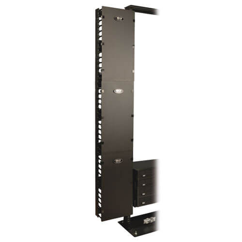 Tripp-Lite SRCABLEVRT12 SmartRack 12 in. Width High Capacity Vertical Cable Manager - Double finger duct with cover