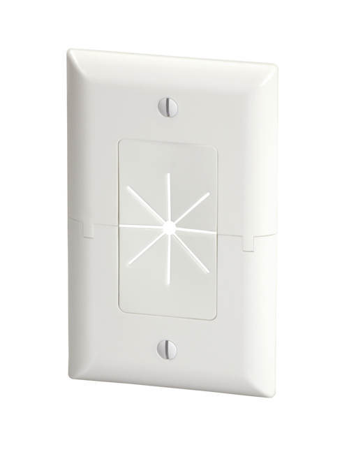 DataComm 45-0017-BK Split Plate w/ Flexible Opening, Black