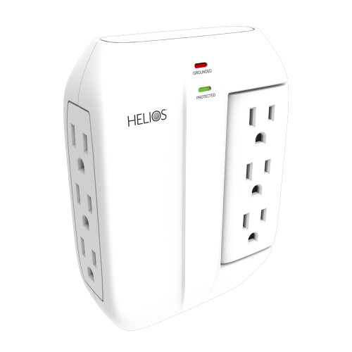 Metra AV AS-HP-6R 6-Outlet Wall Tap Surge Protector
