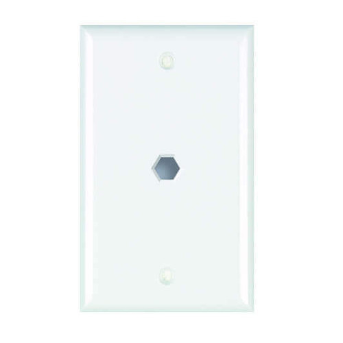 DataComm 31-0002 White Wall Plate w/ One Hole