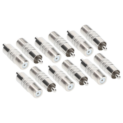 Metra AV CS-FRCA-10PK Female F to Male RCA Adapter, 10 Pack