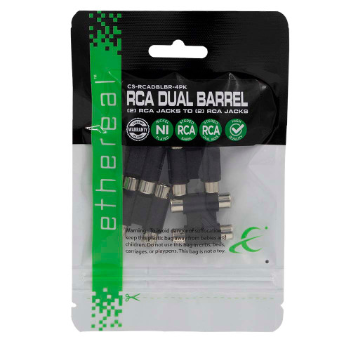 Metra AV CS-RCADBLBR-4PK Two RCA Females to Two RCA Females, 4 Pack
