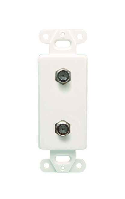DataComm 30-2315 Coax Wall Plate Decor, Lite Almond