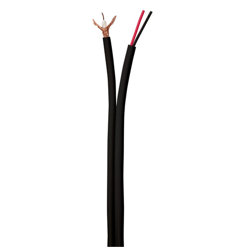 Metra AV RG59+18-2C RG59 Plus, 18-Gauge, 2-Conductor, Siamese Cable - 500ft Spool Black