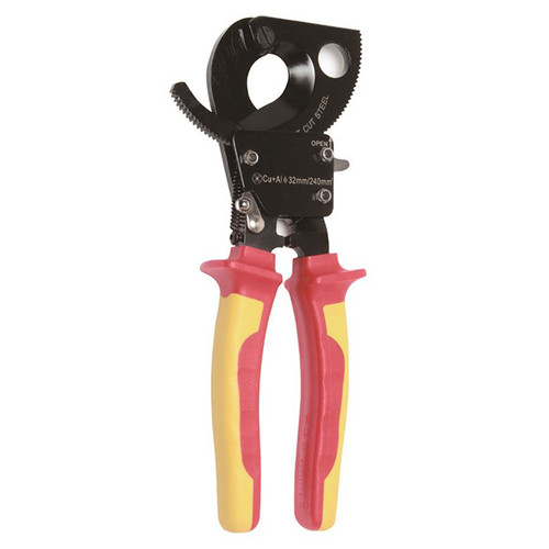 Pro'sKit SR-V537 VDE 1000V Insulated Ratchet Cable Cutter  - 10" - 500MCM
