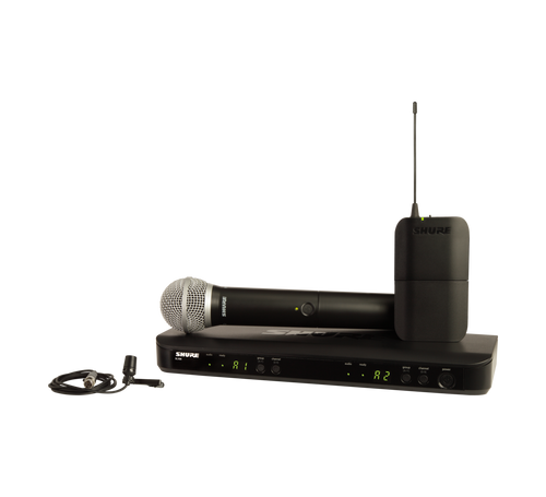 Shure BLX1288/CVL-H9 Wireless Combo System with PG58 Handheld and CVL Lavalier