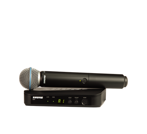 Shure BLX24/B58-H9 Vocal System with (1) BLX4 Wireless Receiver and (1) Handheld Transmitter with BETA 58 Microphone