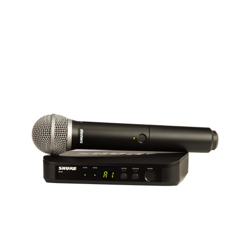 Shure BLX24/SM58-H10 Vocal System with (1) BLX4 Wireless Receiver and (1) Handheld Transmitter with SM58 Microphone