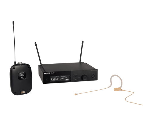 Shure SLXD14/153T-H55 Combo System with SLXD1 Bodypack, SLXD4 Receiver, and MX153T Earset Headworn Microphone