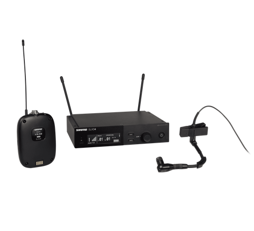 Shure SLXD14/98H-H55 Combo System with SLXD1 Bodypack, SLXD4 Receiver, and Beta 98H/C Clip-on Gooseneck Microphone