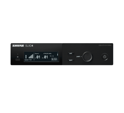 Shure SLXD4D=-J52 Dual-Channel Digital Wireless Receiver