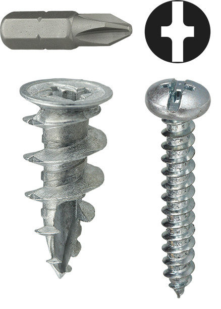 L.H. Dottie WDK8T #8 Zinc Alloy Walldriller Anchor Kit w/ Pan Head Combo Drive Screws (Tuff Pack)