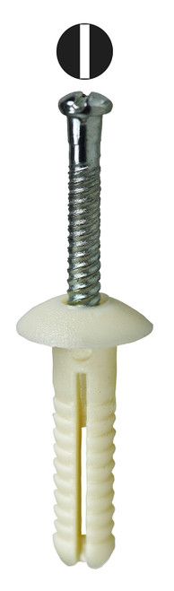L.H. Dottie 1711 3/16'' x 1'' Nylon Button Head Drive Anchor Kit w/ Pin