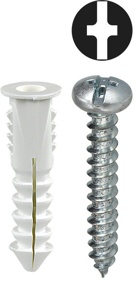 L.H. Dottie 1AK #6 White Wing Conical Anchor Kit w/ Pan Head Combo Drive Screws