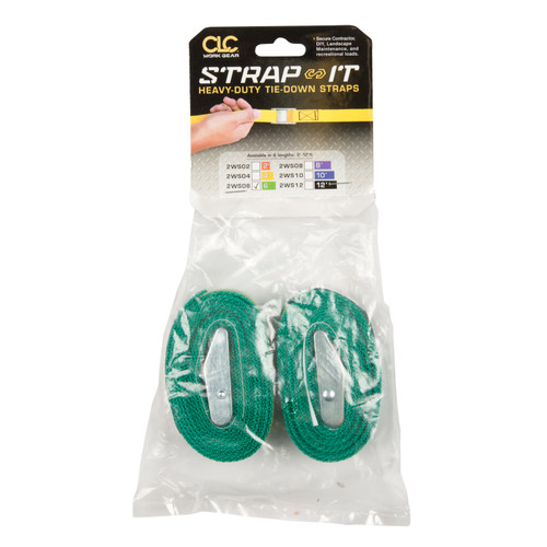 L.H. Dottie 2WS06 6' Green Nylon Web Straps (2 Pack)