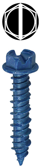 L.H. Dottie 36H314 3/16'' x 3-1/4'' Slotted Hex Washer Head Concrete Screw Anchor