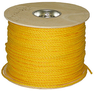 L.H. Dottie 38250 3/8'' x 2500' Yellow Polypropylene Pull Rope