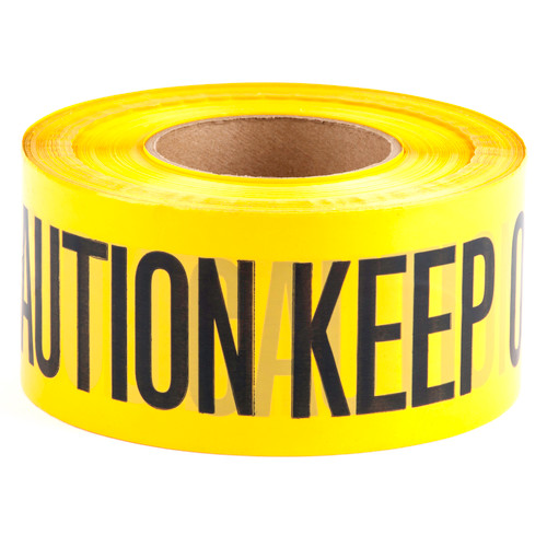 L.H. Dottie BT13 3'' x 1000' Yellow Barricade Tape (Caution Keep Out)