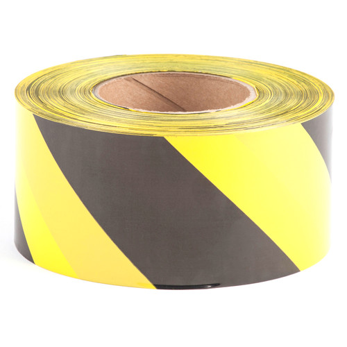 L.H. Dottie BT31 3'' X 1000' Barricade Tape (Alternating Stripes Black/Yellow)