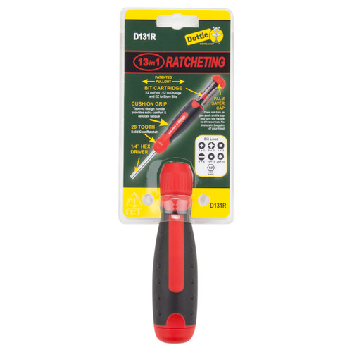 L.H. Dottie D131R 13 in 1 Ratcheting Screwdriver