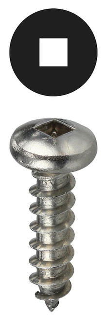 L.H. Dottie DDSMSS8112 #8 x 1-1/2'' Stainless Steel Square Drive Pan Head Sheet Metal Screw