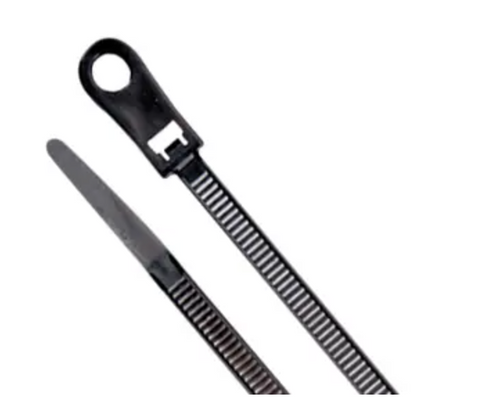 L.H. Dottie DTM14B 15" UV Black Mounting Hole Cable Ties, Pack of 100