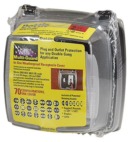 L.H. Dottie FG1220C 2-3/4'' Double Gang Weatherproof Multi-Guard Cover