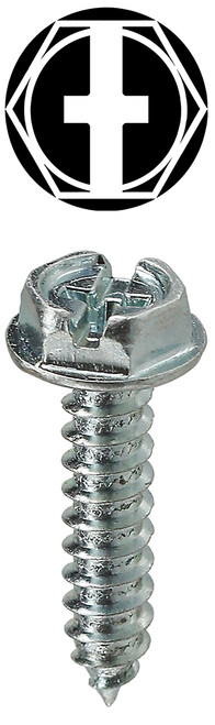 L.H. Dottie HWSMST834 #8 x 3/4'' Phillips/Slotted Hex Washer Head Sheet Metal Screw (Tuff Pack)