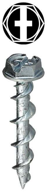 L.H. Dottie HXDOG 3/16'' x 1-1/4'' Hex Washer Head Combo Drive Wall Dog Anchor Kit