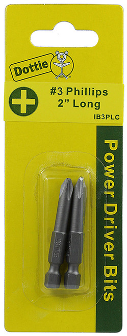 L.H. Dottie IB3PLC #3 x 2'' Phillips Power Bit (Carded)