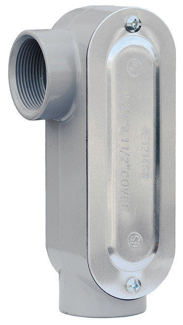 L.H. Dottie LR200CG 2'' LR Threaded Conduit Body w/ Cover & Gasket